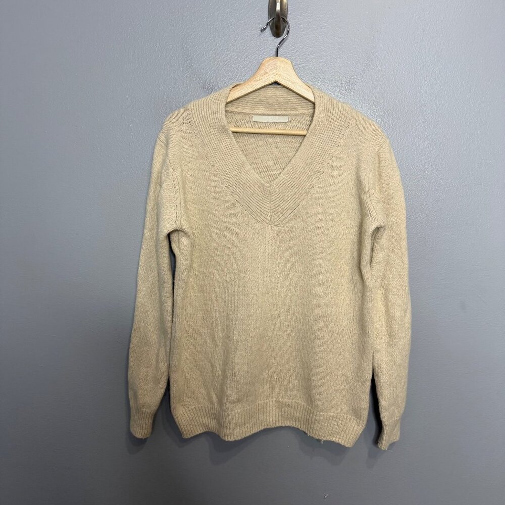 ONE GREY DAY danny v neck pullover long sweater in cream size S